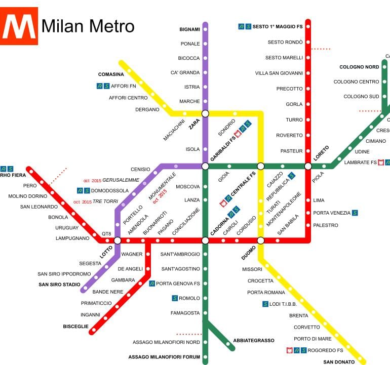 milan italy ვაგზლის რუკა