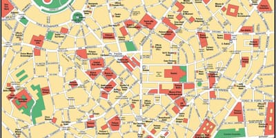Milan italy ქალაქის ცენტრში რუკა