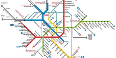 მილანი tube რუკა