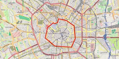 მილანში ფართი c რუკა