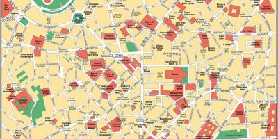 Milan italy ქალაქის ცენტრში რუკა